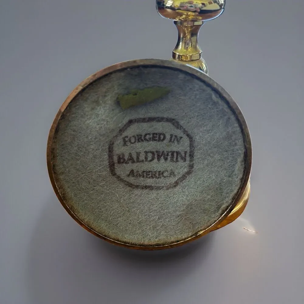 Vintage Baldwin Solid Brass Candlestick Holders Set Of 2  Forged In America